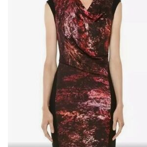 Helmut lang black and red midi